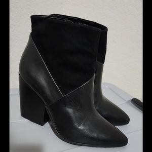 Vince Camuto Raylan leather suede black boots booties  size 8.5 womens